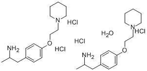 Benzeneethanamine, alpha-methyl-4-(2-(1-piperidinyl)ethoxy)-, dihydroc hloride, hydrate (2:4:1) CAS#: 126002-30-0