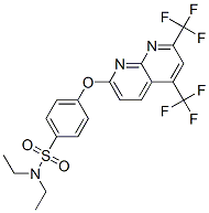 Benzenesulfonamide, 4-[[5,7-bis(trifluoromethyl)-1,8-naphthyridin-2-yl]oxy]-N,N-diethyl- (9CI) CAS#: 338412-11-6