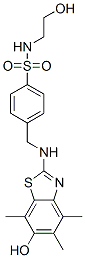 Benzenesulfonamide,  N-(2-hydroxyethyl)-4-[[(6-hydroxy-4,5,7-trimethyl-2-benzothiazolyl)amino]methyl]- CAS#: 120164-48-9