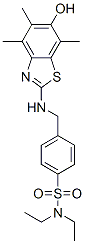 Benzenesulfonamide,  N,N-diethyl-4-[[(6-hydroxy-4,5,7-trimethyl-2-benzothiazolyl)amino]methyl]- CAS#: 120164-47-8
