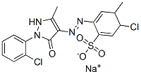 Benzenesulfonic acid, 5-chloro-2-1-(2-chlorophenyl)-4,5-dihydro-3-methyl-5-oxo-1H-pyrazol-4-ylazo-4-methyl-, sodium salt CAS#: 163879-73-0