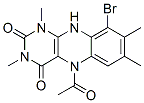Benzo[g]pteridine-2,4(1H,3H)-dione,  5-acetyl-9-bromo-5,10-dihydro-1,3,7,8-tetramethyl- CAS#: 34330-66-0