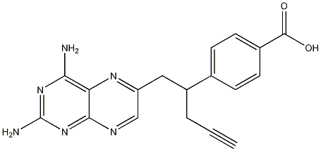 Benzoic acid, 4-[1-[(2,4-diamino-6-pteridinyl)methyl]-3-butyn-1-yl]- CAS#: 146464-93-9