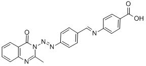 Benzoic acid, 4-((((2-methyl-4-oxo-3(4H)-quinazolinyl)azo)phenylmethyl ene)amino)- CAS#: 134895-14-0