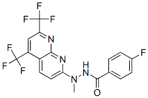 Benzoic acid, 4-fluoro-, 2-[5,7-bis(trifluoromethyl)-1,8-naphthyridin-2-yl]-2-methylhydrazide (9CI) CAS#: 320417-56-9
