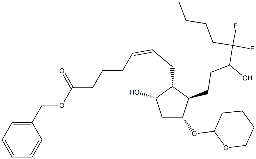 Benzyl (Z)-7-[(1R,2R,3R,5S)-2-(4,4-difluoro-3-hydroxyoctyl)-5-hydroxy-3-[(tetrahydro-2H-pyran-2-yl)oxy]cyclopentyl]hept-5-enoate CAS#: 136790-77-7