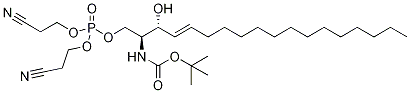 Bis(2-cyanoethyl)-1-(N-tert-butyloxycarbonyl)-D-erythro-D-sphingosine-1-phosphate CAS#: 161090-79-5