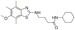 Butanamide,  N-cyclohexyl-4-[(6-methoxy-4,5,7-trimethyl-2-benzothiazolyl)amino]- CAS#: 120165-66-4