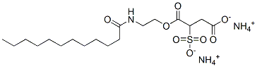Butanedioic acid, sulfo-, 1-2-(1-oxododecyl)aminoethyl ester, diammonium salt CAS#: 123776-55-6