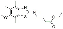 Butanoic  acid,  4-[(6-methoxy-4,5,7-trimethyl-2-benzothiazolyl)amino]-,  ethyl  ester CAS#: 120165-65-3