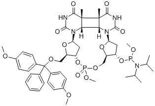 CIS,SYN-THYMIDINE DIMER METHYL PHOSPHORAMIDITE CAS#: 118187-67-0