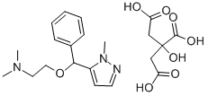 CIZOLIRTINE CITRATE,ETHANAMINE, N,N-DIMETHYL-2-[(1-METHYL-1H-PYRAZOL-5-YL)PHENYLMETHOXY]-, 2-HYDROXY-1,2,3-PROPANETRICARBOXYLATE CAS#: 142155-44-0