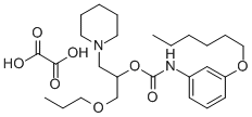 Carbamic acid, (3-(hexyloxy)phenyl)-, 1-(1-piperidinylmethyl)-2-propox yethyl ester, ethanedioate (1:1) CAS#: 143503-41-7