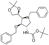 Carbamic acid, 5-(2,2-dimethyl-1,3-dioxolan-4-yl)-4-(phenylmethoxy)-1-(phenylmethyl)-3-pyrrolidinyl-, 1,1-dimethylethyl ester, 3S-3.alpha.,4.beta.,5.beta.(R*)- CAS#: 163916-55-0