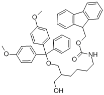 Carbamic acid, [6-[bis(4-methoxyphenyl)phenylmethoxy]-5-(hydroxymethyl)hexyl]-, 9H-fluoren-9-ylmethyl ester (9CI) CAS#: 147190-32-7