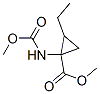 Cyclopropanecarboxylic acid, 2-ethyl-1-[(methoxycarbonyl)amino]-, methyl ester (9CI) CAS#: 343942-90-5