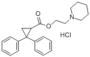 Cyclopropanecarboxylic acid, 2,2-diphenyl-, 2-(1-piperidinyl)ethyl est er, hydrochloride CAS#: 37124-05-3