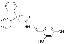 (Diphenylphosphinyl)acetic acid ((2,4-dihydroxyphenyl)methylene)hydraz ide CAS#: 135689-10-0