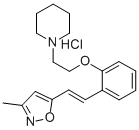 (E)-1-(2-(2-(2-(3-Methyl-5-isoxazolyl)ethenyl)phenoxy)ethyl)piperidine monohydrochloride CAS#: 139193-88-7