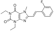 (E)-1,3-Diethyl-8-(2-(2-fluorophenyl)ethenyl)-7-methyl-3,7-dihydro-1H- purine-2,6-dione CAS#: 155271-91-3
