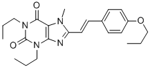 (E)-1,3-Dipropyl-7-methyl-8-(2-(4-propoxyphenyl)ethenyl)-3,7-dihydro-1 H-purine-2,6-dione CAS#: 151539-44-5