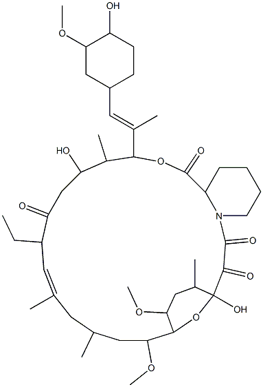 (E)-17-ethyl-1,14-dihydroxy-12[(E)-2-(4-hydroxy-3-Methoxycyclohexyl)-1-Methylvinyl]-23,25-diMethoxy-13,19,21,27-tetraMethyl-11,28-dioxa-4-azatricyclo[22.3.1.0(super4,9)]octacos-18-ene-2,3,10,16-tetrone CAS#: 135635-46-0