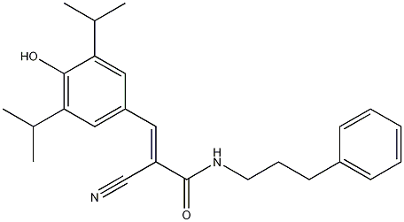 (E)-2-cyano-3-(4-hydroxy-3,5-diisopropylphenyl)-N-(3-phenylpropyl)acrylamide CAS#: 168835-82-3
