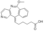 (E)-6-(6-Methoxy-11H-pyrido(4,3-c)(2)benzazepin-11-ylidene)hexanoic ac id CAS#: 127654-04-0