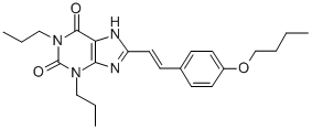 (E)-8-(2-(4-Butoxyphenyl)ethenyl)-1,3-dipropyl-3,7-dihydro-1H-purine-2 ,6-dione CAS#: 151539-68-3