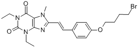 (E)-8-(4-(4-bromobutoxy)styryl)-1,3-diethyl-7-methylxanthine CAS#: 155272-07-4