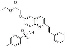 ETHYL 2-(2-[(E)-2-PHENYL-1-ETHENYL]-6-QUINOLYLOXY-8-P-TOLUENESULFONAMIDO)ACETATE CAS#: 316124-89-7