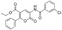 ETHYL 3-[(3-CHLOROBENZOYL)AMINO]-2-OXO-6-PHENYL-2H-PYRAN-5-CARBOXYLATE CAS#: 339009-30-2