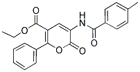 ETHYL 3-[(4-METHYLBENZOYL)AMINO]-2-OXO-6-PHENYL-2H-PYRAN-5-CARBOXYLATE CAS#: 339009-32-4