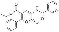 ETHYL 3-(BENZOYLAMINO)-2-OXO-6-PHENYL-2H-PYRAN-5-CARBOXYLATE CAS#: 127143-18-4