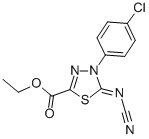 ETHYL 4-(4-CHLOROPHENYL)-5-CYANAMIDE-4,5-DIHYDRO-1,3,4-THIADIAZOLE-2-CARBOXYLATE CAS#: 148367-71-9
