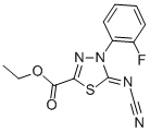 ETHYL 5-CYANAMIDE-4-(2-FLUOROPHENYL)-4,5-DIHYDRO-1,3,4-THIADIAZOLE-2-CARBOXYLATE CAS#: 148367-80-0