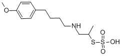 Ethanethiol, 2-(4-(p-methoxyphenyl)butyl)amino-1-methyl-, hydrogen thi osulfate CAS#: 38914-75-9
