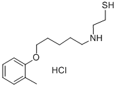 Ethanethiol, 2-((5-(o-tolyloxy)pentyl)amino)-, hydrochloride CAS#: 38920-67-1