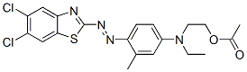 Ethanol, 2-4-(5,6-dichloro-2-benzothiazolyl)azo-3-methylphenylethylamino-, acetate (ester) CAS#: 117738-28-0