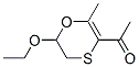 Ethanone, 1-(6-ethoxy-5,6-dihydro-2-methyl-1,4-oxathiin-3-yl)- (9CI) CAS#: 152420-84-3