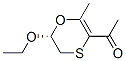 Ethanone, 1-(6-ethoxy-5,6-dihydro-2-methyl-1,4-oxathiin-3-yl)-, (R)- (9CI) CAS#: 170161-58-7