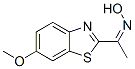 Ethanone, 1-(6-methoxy-2-benzothiazolyl)-, oxime (9CI) CAS#: 399004-93-4