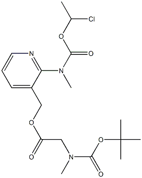 Glycine, N-[(1,1-diMethylethoxy)carbonyl]-N-Methyl-, [2-[[(1-chloroethoxy)carbonyl]MethylaMino]-3-pyridinyl]Methyl ester CAS#: 338990-31-1