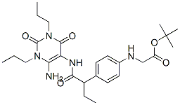 Glycine,  N-[4-[1-[[(6-amino-1,2,3,4-tetrahydro-2,4-dioxo-1,3-dipropyl-5-pyrimidinyl)amino]carbonyl]propyl]phenyl]-,  1,1-dimethylethyl  ester CAS#: 144872-01-5
