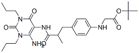 Glycine,  N-[4-[3-[(6-amino-1,2,3,4-tetrahydro-2,4-dioxo-1,3-dipropyl-5-pyrimidinyl)amino]-2-methyl-3-oxopropyl]phenyl]-,  1,1-dimethylethyl  ester CAS#: 144871-91-0
