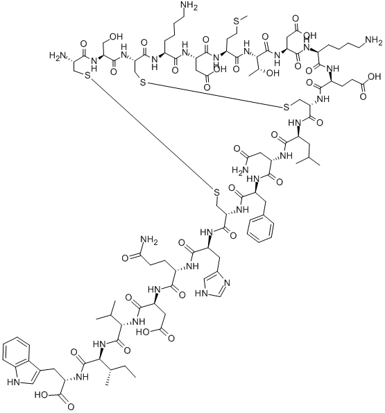 H-CYS-SER-CYS-LYS-ASP-MET-THR-ASP-LYS-GLU-CYS-LEU-ASN-PHE-CYS-HIS-GLN-ASP-VAL-ILE-TRP-OH CAS#: 126738-34-9