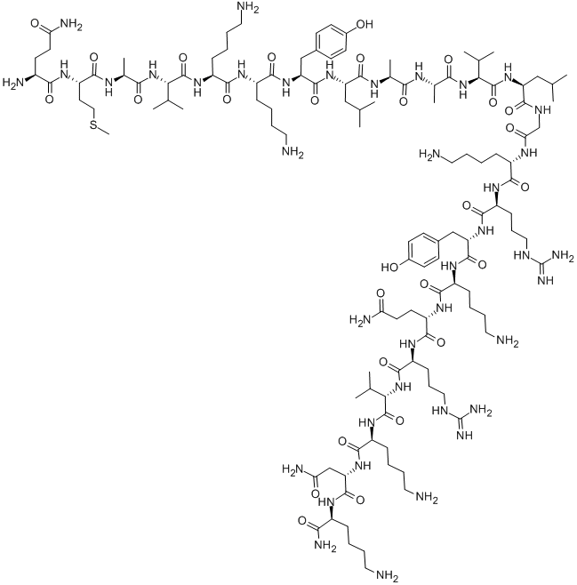 H-GLN-MET-ALA-VAL-LYS-LYS-TYR-LEU-ALA-ALA-VAL-LEU-GLY-LYS-ARG-TYR-LYS-GLN-ARG-VAL-LYS-ASN-LYS-NH2 CAS#: 144025-82-1