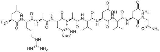 H-LEU-ARG-ALA-HIS-ALA-VAL-ASP-VAL-ASN-GLY-NH2 CAS#: 127650-08-2