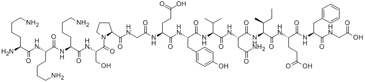 H-LYS-LYS-LYS-SER-PRO-GLY-GLU-TYR-VAL-ASN-ILE-GLU-PHE-GLY-OH CAS#: 172615-51-9