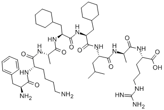 H-PHE-LYS-ALA-BETA-CYCLOHEXYL-ALA-BETA-CYCLOHEXYL-ALA-LEU-D-ALA-ARG-OH CAS#: 133214-60-5